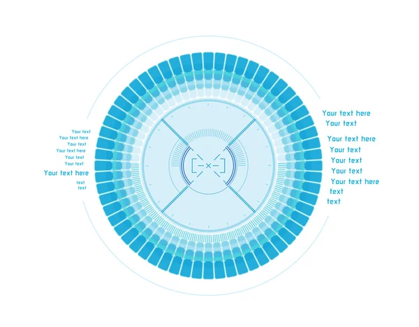 Infografis Futuristik sebagai tampilan head-up - Stok Vektor