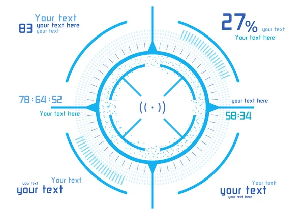 Μπλε infographics σε άσπρο φόντο — Διανυσματικό Αρχείο