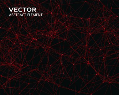 Vektör arka plan kırmızı geometrik parçacıkları ile