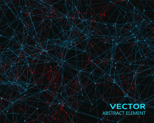 Vektorové modré a červené geometrické částice — Stockový vektor