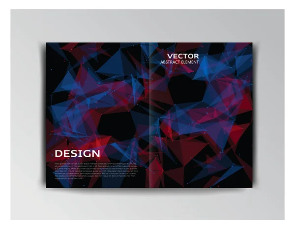 Plantilla de folleto con elementos abstractos — Vector de stock