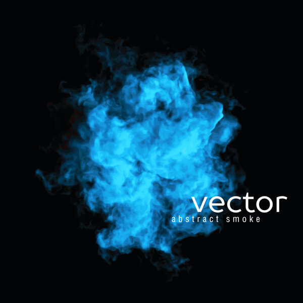 Vector illustration of blue smoke