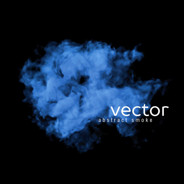 Vector illustration of blue smoke