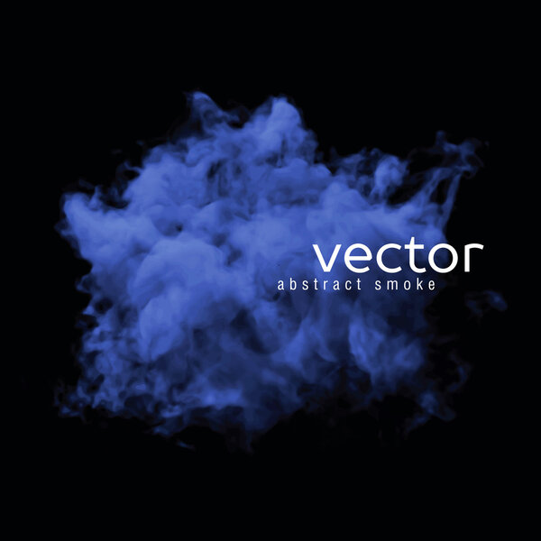 Vector illustration of blue smoke