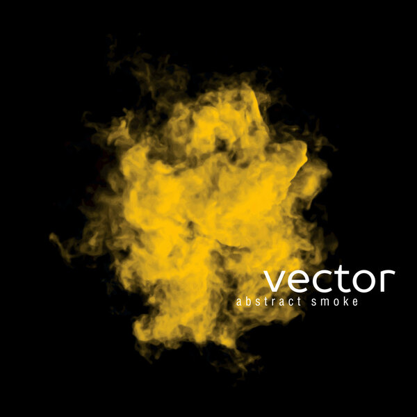 Vector illustration of yellow smoke