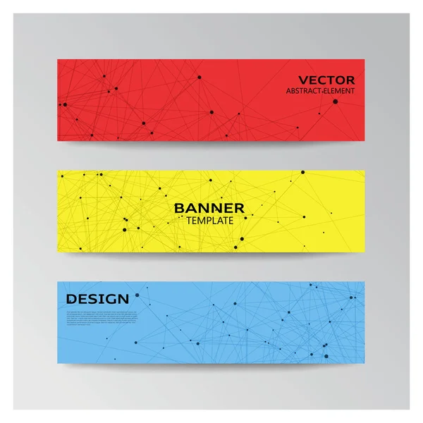 Modelo de banner com elementos abstratos — Vetor de Stock