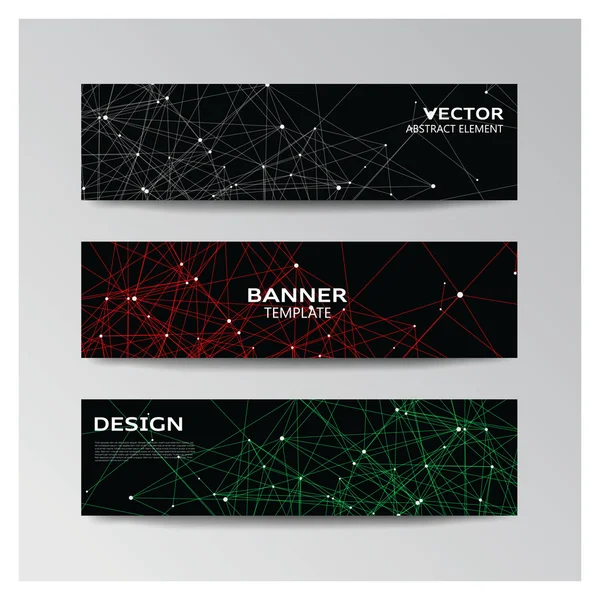 Skabelon af banner med abstrakte elementer – Stock-vektor