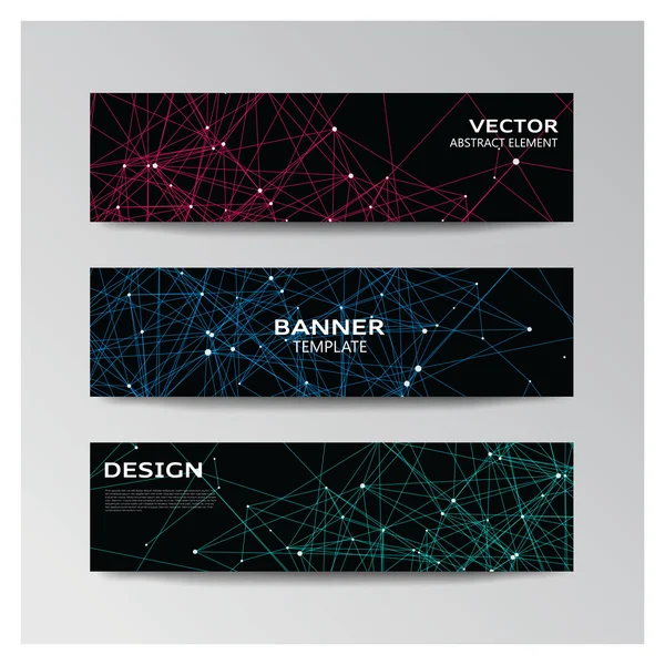 Template of banner  with abstract elements — Stock Vector