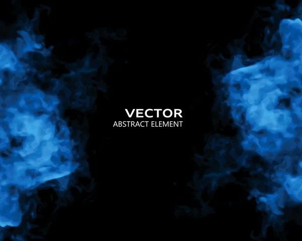 Vector illustration of smoke elements on black — Stock Vector