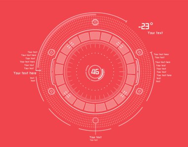 Head-up display olarak fütüristik infographics