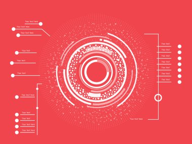 Head-up display olarak beyaz infographics