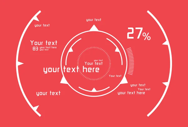 Futuristische infographics als head-up display — Stockvector