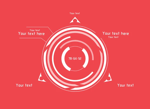 Elementos vectoriales blancos sobre fondo rojo — Archivo Imágenes Vectoriales