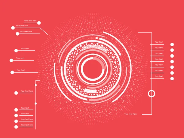 Witte infographics als head-up display — Stockvector