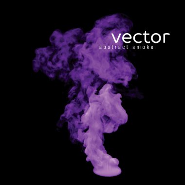 Vector illustration of violet smoke clipart