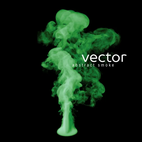 Vector illustration of green smoke — Stock Vector