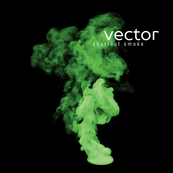 Vectorillustratie van groene rook — Stockvector