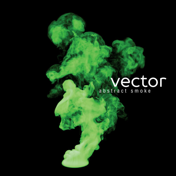 Vector illustration of green smoke