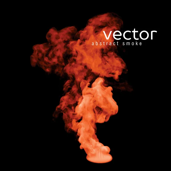 Векторная иллюстрация оранжевого дыма — стоковый вектор
