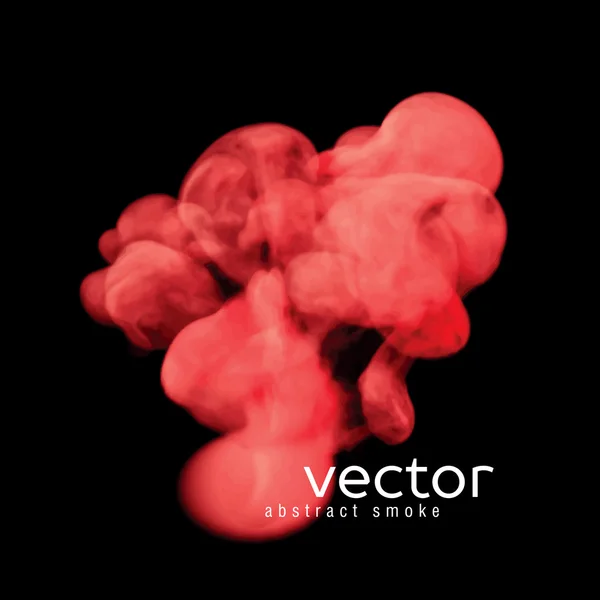 Ilustración vectorial del humo rojo — Vector de stock