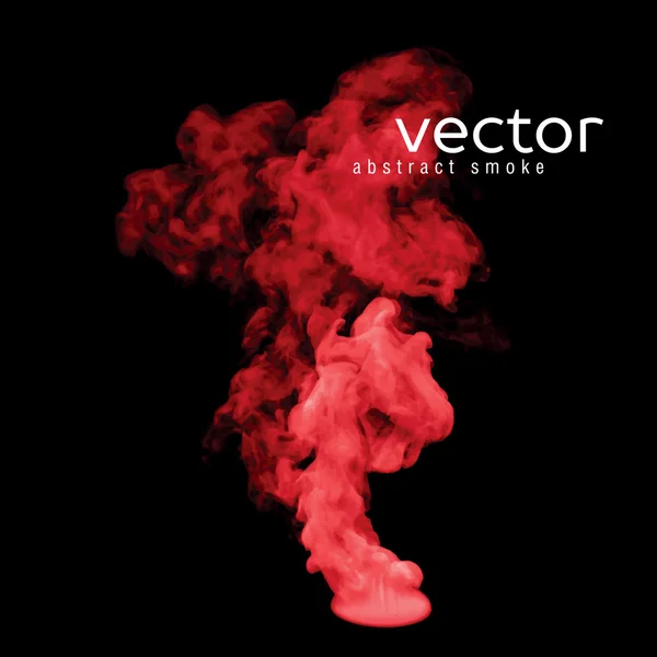 Vector illustration of red smoke — Stock Vector