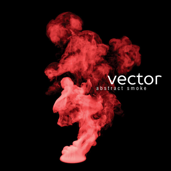 Vector illustration of red smoke
