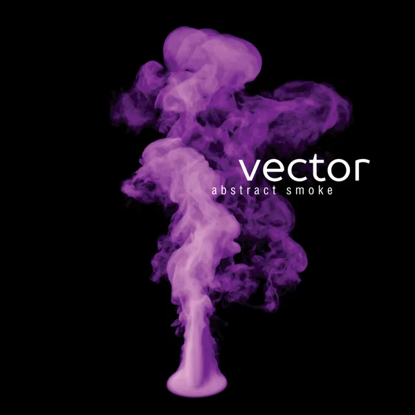 Vector illustration of violet smoke — Stock Vector