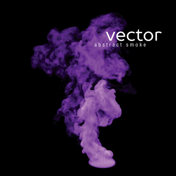 Vector illustration of violet smoke