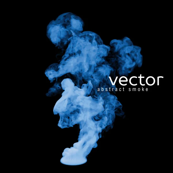 Vector illustration of blue smoke — Stock Vector