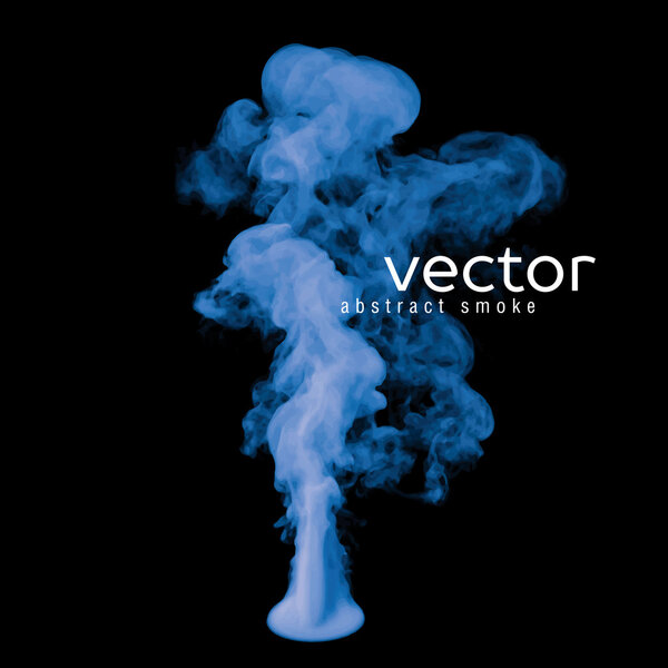 Vector illustration of blue smoke
