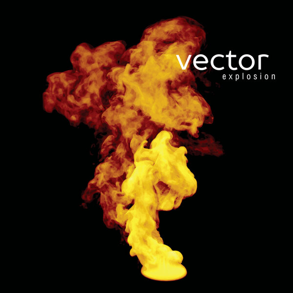 Vector illustration of fire explosion