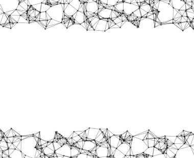 Soyut öğeler üzerinde beyaz