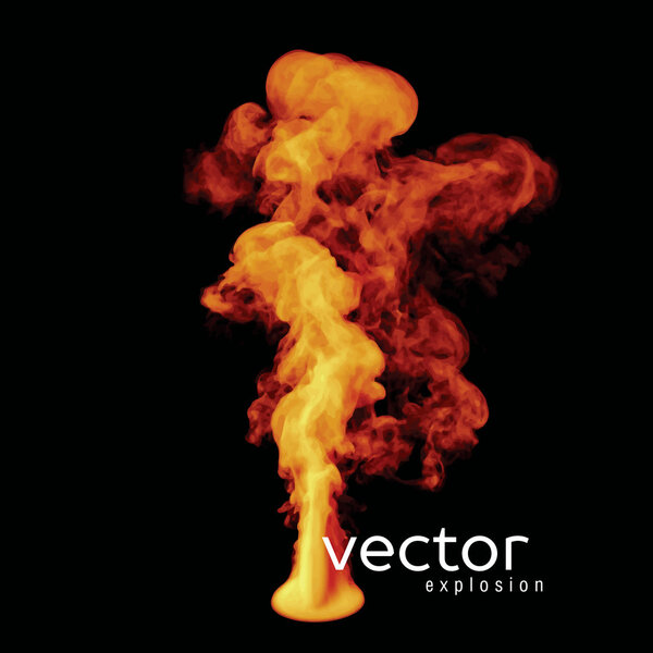 Vector illustration of fire explosion