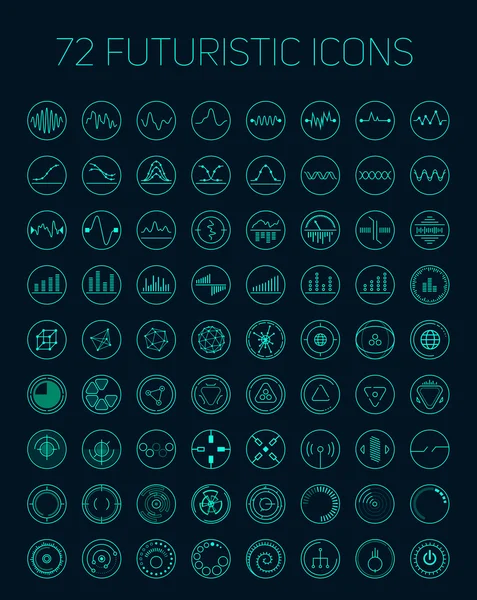 Iconos futuristas de vector abstracto — Archivo Imágenes Vectoriales