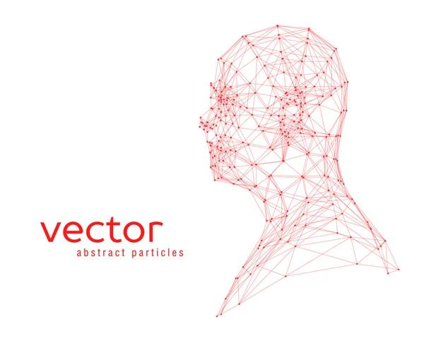 Ilustração vetorial abstrata da cabeça humana — Vetor de Stock