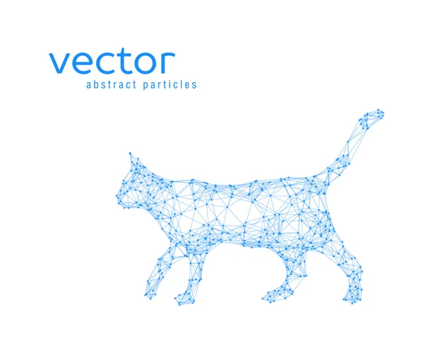 Abstrakt vektor illustration av katt — Stock vektor