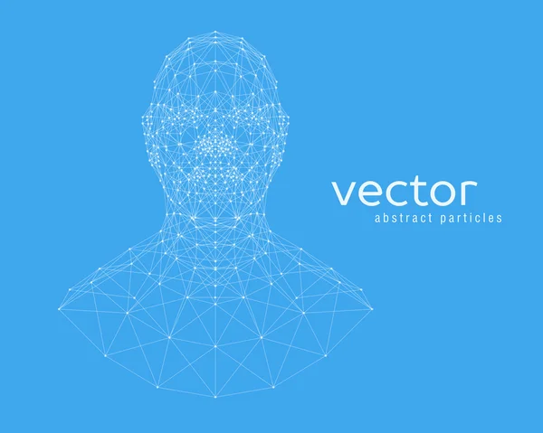 Ilustración abstracta del vector de la cabeza humana — Vector de stock