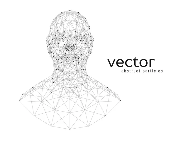 Abstract vector illustration of human head — Stock Vector
