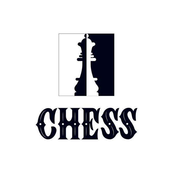 Σκάκι λογότυπο με απεικόνιση του Πύργου σε λευκό φόντο. Παιχνίδι έννοια του αθλητισμού. Διάνυσμα. — Διανυσματικό Αρχείο