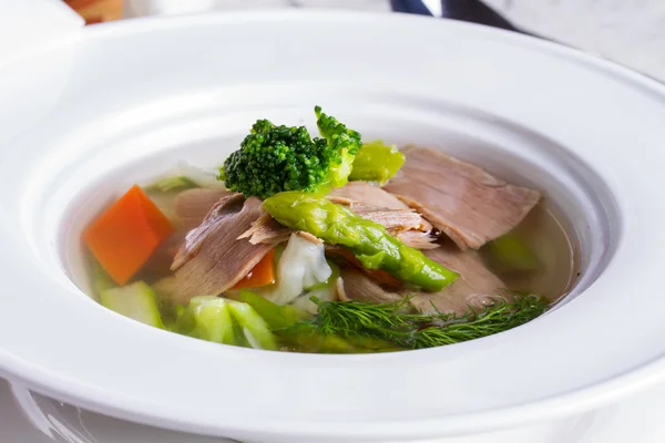 Zuppa con broccoli e asparagi — Foto Stock