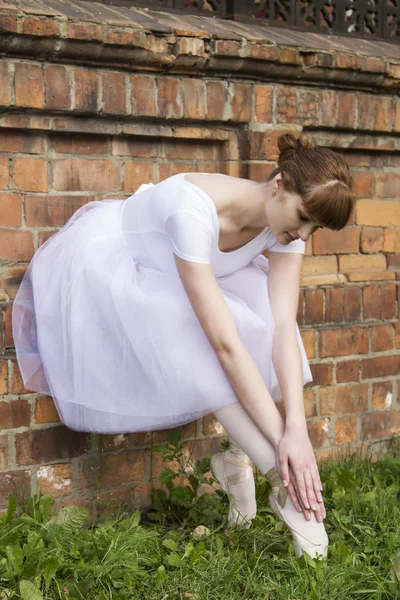 Ballerina on the streets of Irkutsk — Stock fotografie