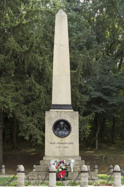Üzerinde spot düello Mikhail Lermontov Pyatigorsk Anıtı
