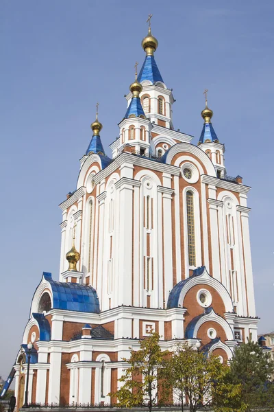 Grado-Khabarovsk kathedraal van de veronderstelling van de moeder van God — Stockfoto