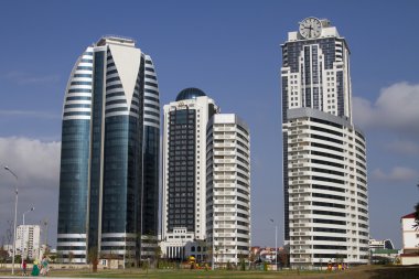 Modern bir bölge olan Grozny city - Grozny City bölgesinde yüksek binalar