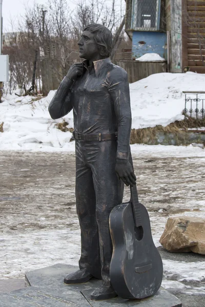 Monument voor Vladimir Vysotski in Magadan — Stockfoto