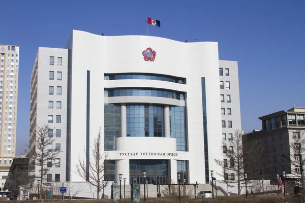 УЛААНБААТАР, МОНГОЛИЯ - 3 февраля 2015 года в Улан-Баторе, Центральный офис политической партии Монголии . — стоковое фото