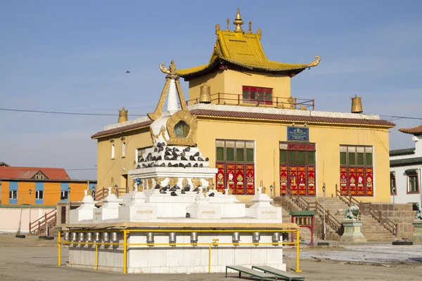 Datsans DECHENGALPA (Tempio di Kalachakra) sul territorio del monastero buddista Gandantekchinling (Gandan ) — Foto Stock