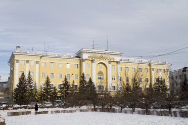 Ulan Ude, Rusya Federasyonu-4 Şubat: İdari Binası dönemin Sovyet Fevruary 4, 2015 yılında Ulan-Ude.