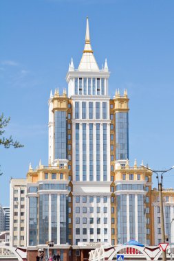 SARANSK, RUSSIA - MAY 9: Modern building Mordovia State Universi clipart