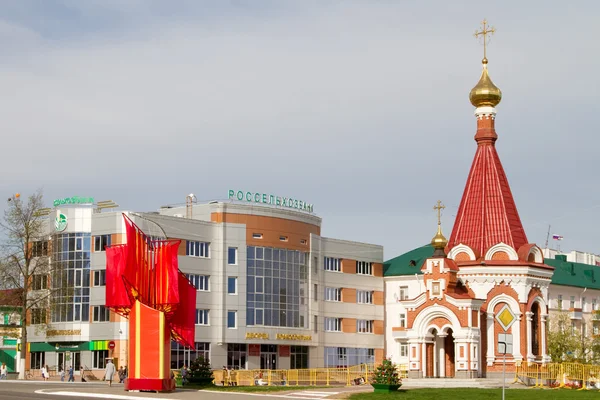 Saransk, Rusya Federasyonu - 9 Mayıs: Şapel kutsal Prens Alexander Nevsky 9 Mayıs 2015 tarihinde Saransk içinde. — Stok fotoğraf
